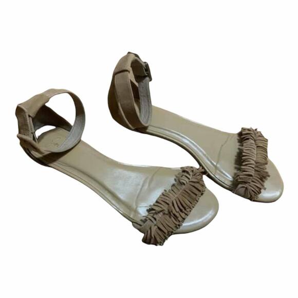 JOIE‎ Ferris Fringe Suede Sandal Tan Size 40 - Picture 1 of 6